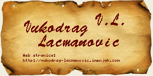 Vukodrag Lacmanović vizit kartica